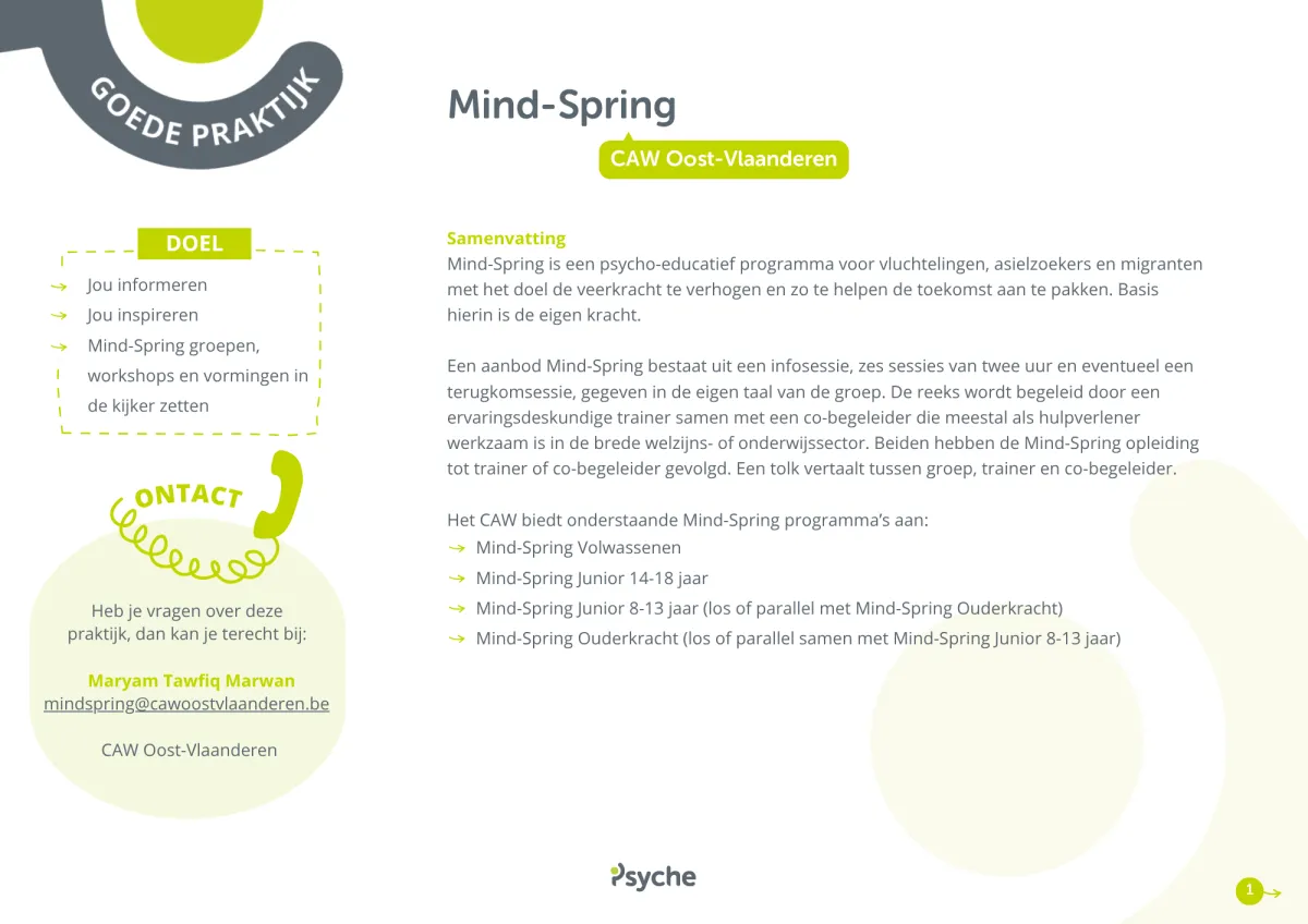 Goede Praktijk Mind-Spring